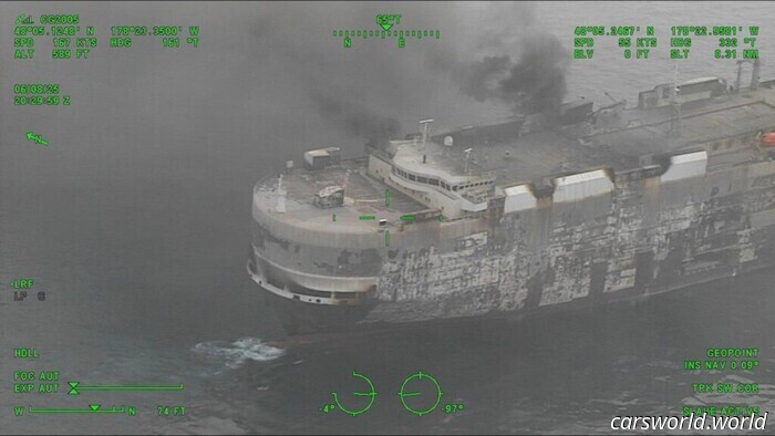 Car-Laden Ship Sinks Following Mysterious Fire Off the Coast of Alaska | Carscoops